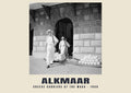 Cheese carriers at the Waag, Alkmaar — Historic photograph print, 1959