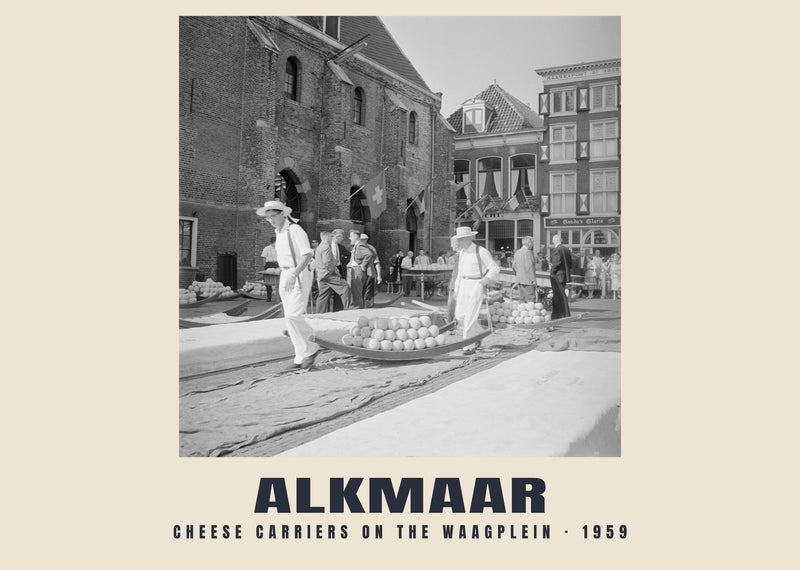 Tragarze serów na Waagplein, Alkmaar — 1959