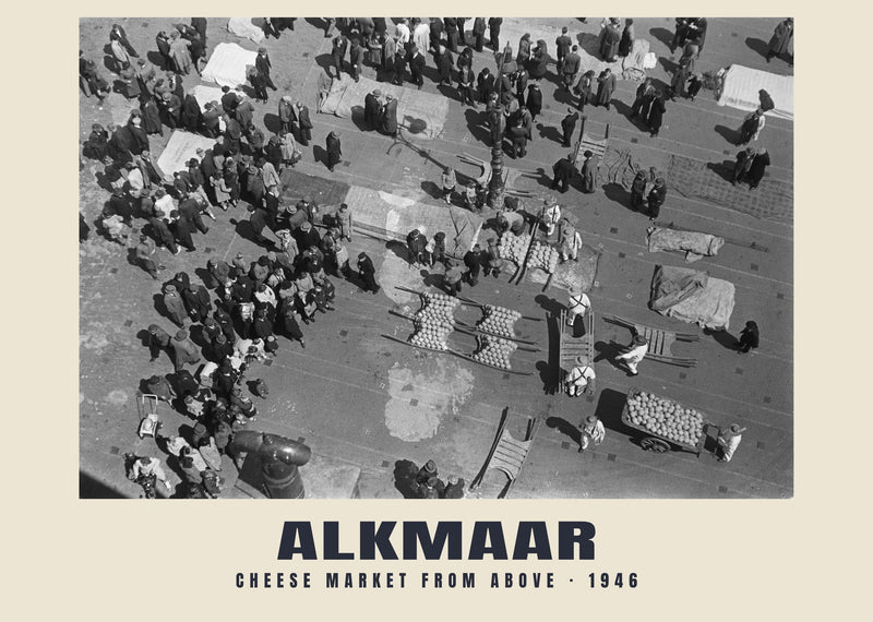 Targ serowy widziany z góry, Alkmaar — 1946
