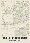 Street map poster of Allerton, West Yorkshire