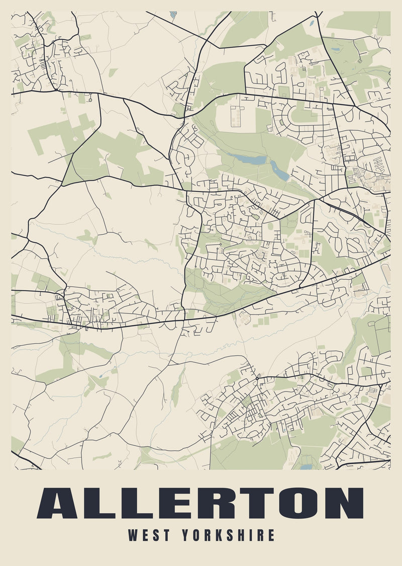 Allerton Street Map Poster