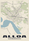 Street map poster of Alloa, Clackmannanshire