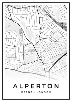 Alperton Street Map Poster
