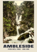 Stock Ghyll Force, Ambleside — Vintage photochrom print, 1890–1900