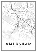 Street map poster of Amersham town centre, Buckinghamshire