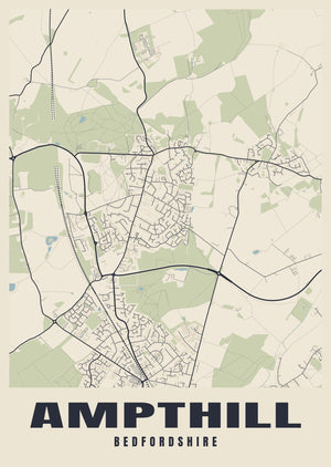 Ampthill Street Map Poster