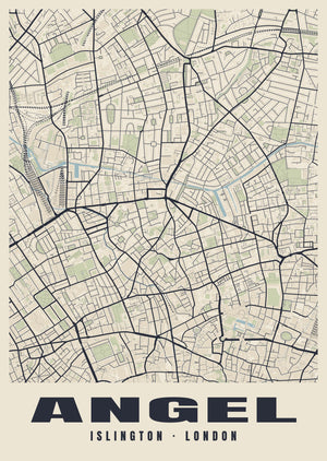 Angel Heritage Street Map Poster