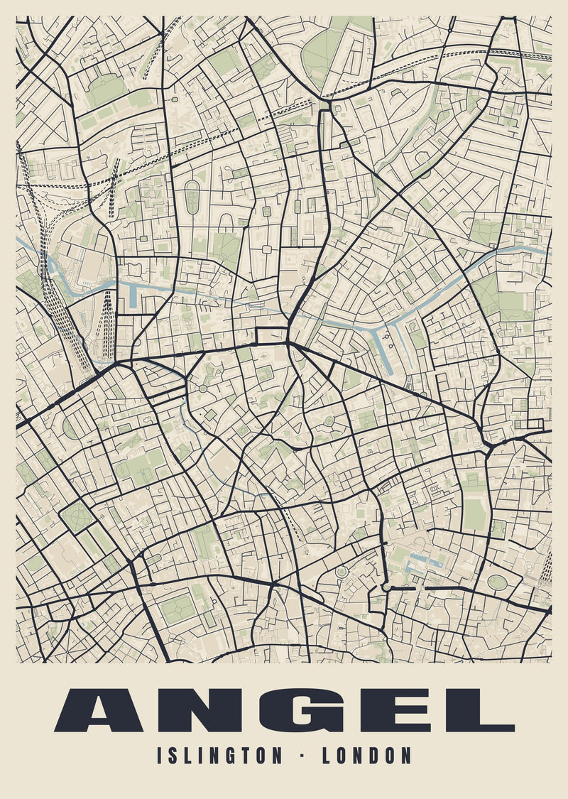 Angel Heritage Street Map Poster