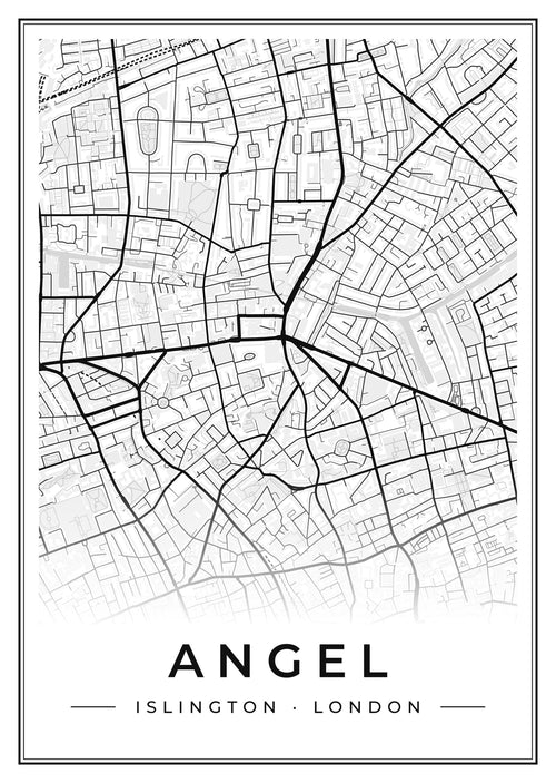 Street map poster of Angel, Islington, London