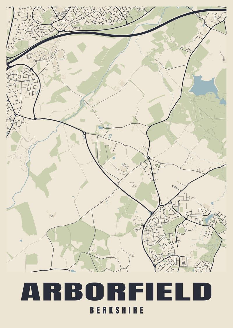 Arborfield Street Map Poster