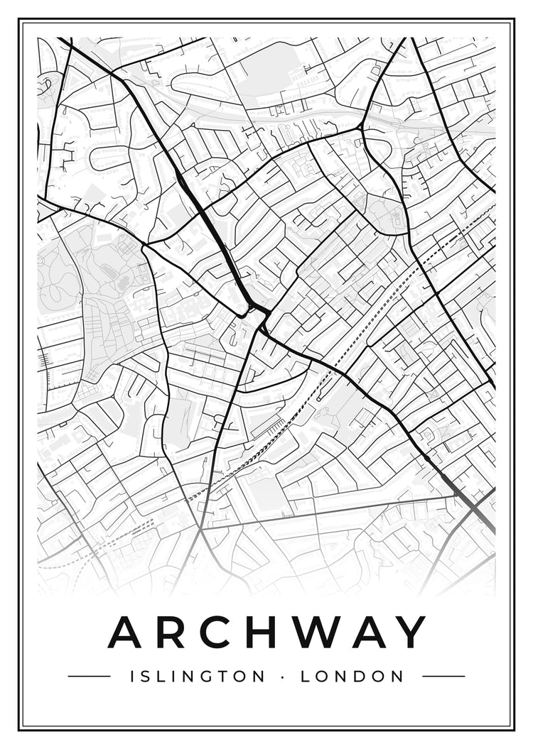 Archway Street Map Poster