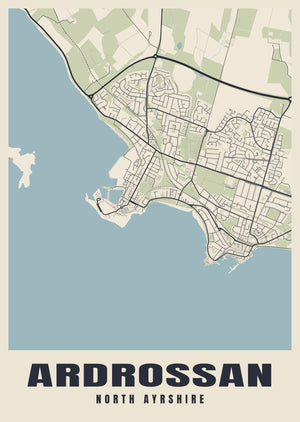 Ardrossan Street Map Poster