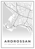 Street map poster of Ardrossan town centre, North Ayrshire