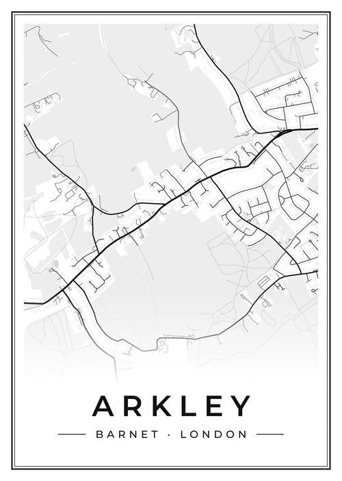 Street map poster of Arkley, Barnet, London