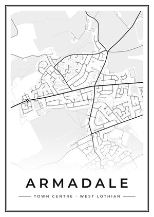 Armadale Town Centre Street Map Poster