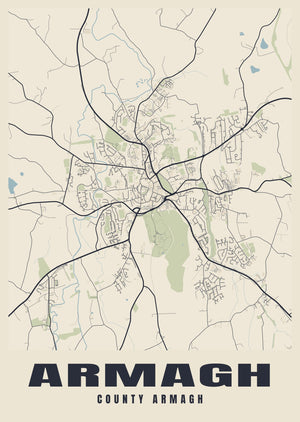 Armagh Street Map Poster