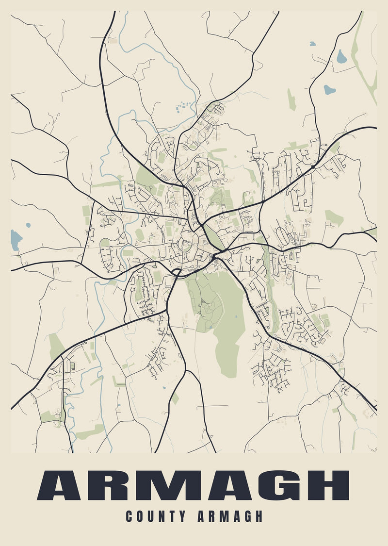 Armagh Street Map Poster