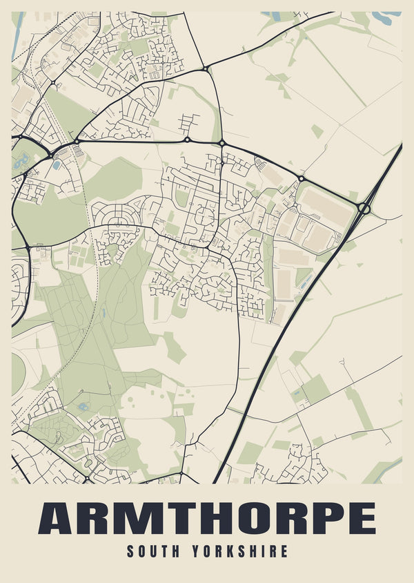 Armthorpe Street Map Poster
