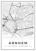 Street map poster of Arnhem city centre, Gelderland