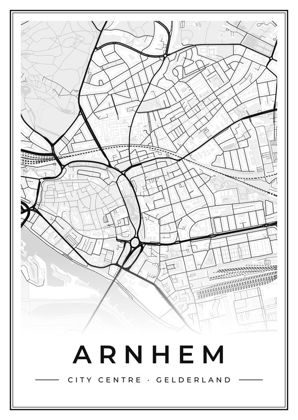Arnhem City Centre Street Map Poster