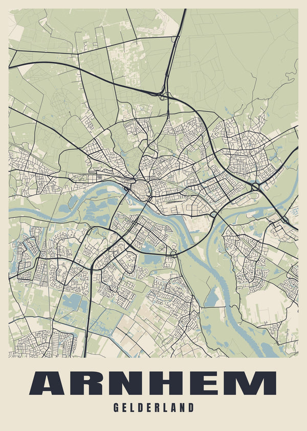 Arnhem Street Map Poster