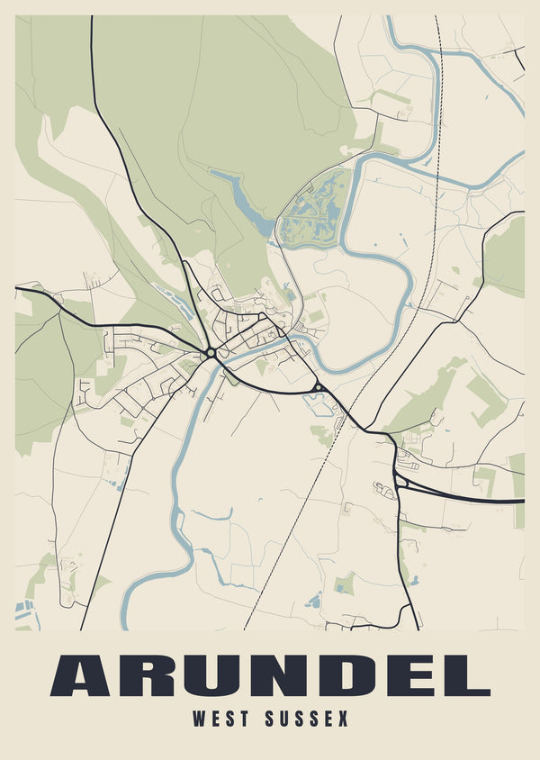 Arundel Street Map Poster