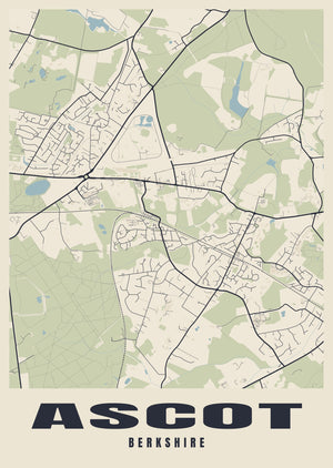 Ascot Street Map Poster