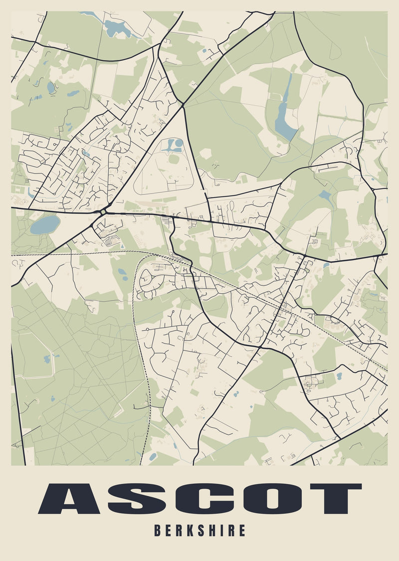 Ascot Street Map Poster