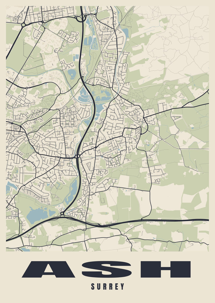 Ash Street Map Poster
