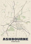 Street map poster of Ashbourne, Derbyshire