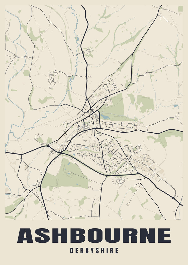 Ashbourne Street Map Poster