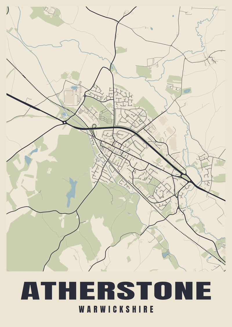 Atherstone Street Map Poster