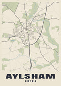 Street map poster of Aylsham, Norfolk