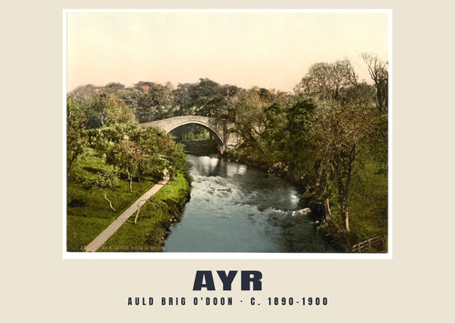 Auld Brig O'Doon, Ayr, c. 1890–1900 heritage photograph