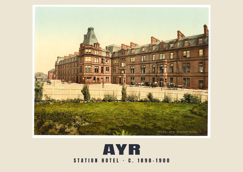 Station Hotel, Ayr, ca. 1890–1900 Historischer Druck