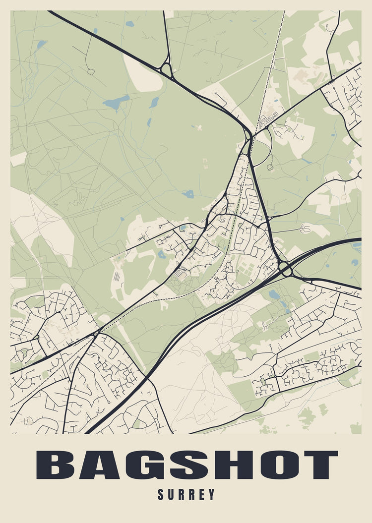Bagshot Street Map Poster