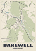 Street map poster of Bakewell, Derbyshire