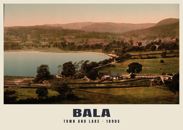 Stadt und See, Bala, ca. 1890–1900 Heritage Print