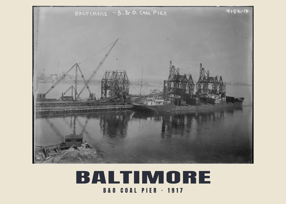 B&O coal pier, Baltimore, 1917 heritage photograph