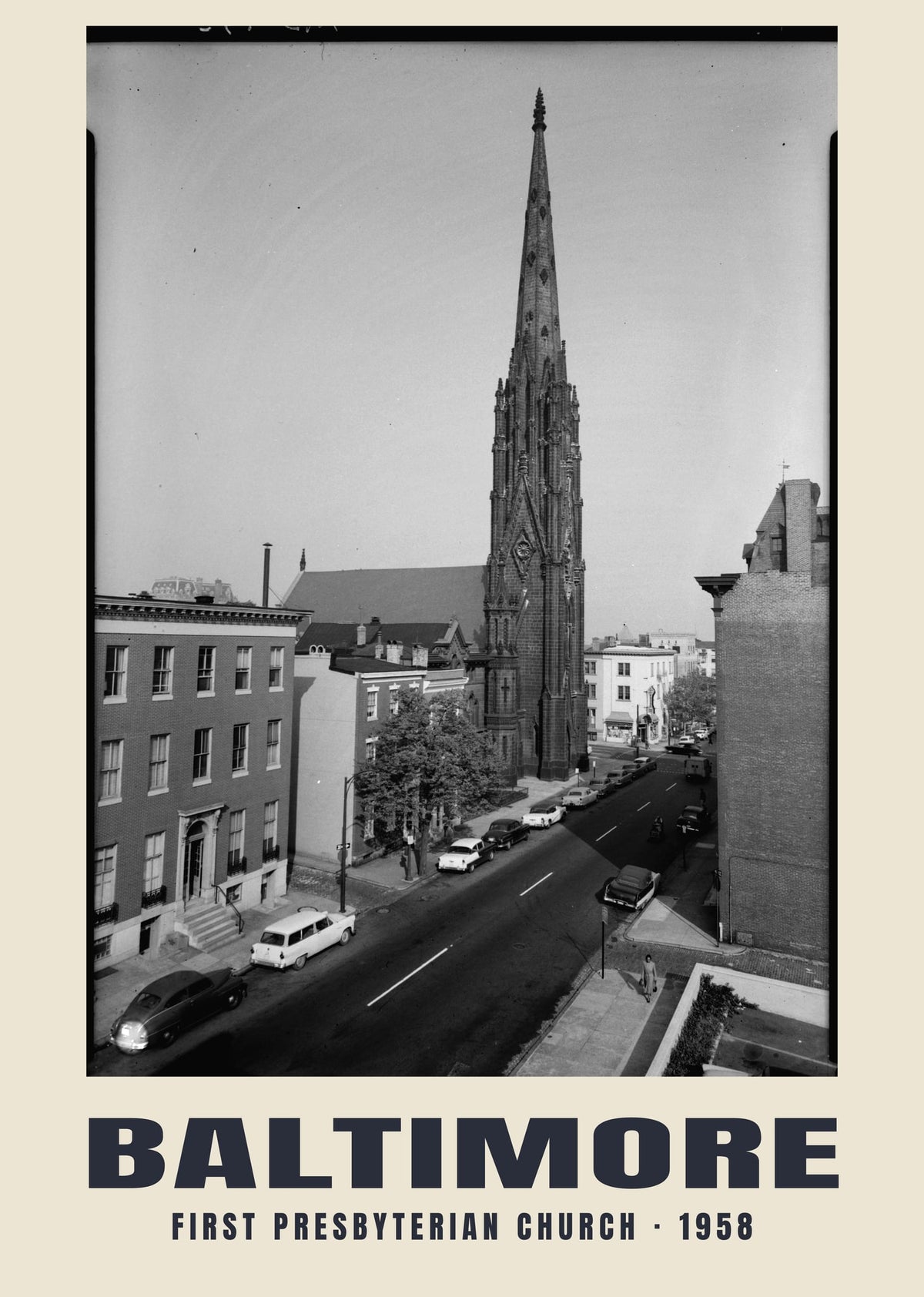 First Presbyterian Church, Baltimore — Historic photograph print, 1958