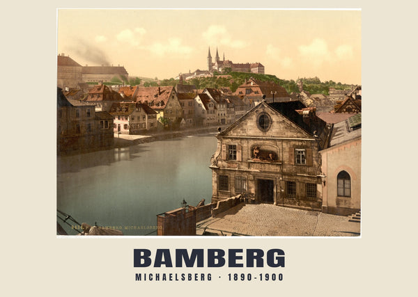 Michaelsberg, Bamberg — 1890–1900 · Lámina de fotocromo antiguo