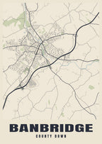 Street map poster of Banbridge, County Down
