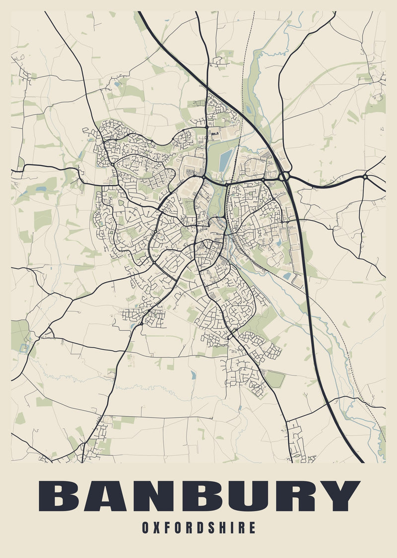 Banbury Street Map Poster
