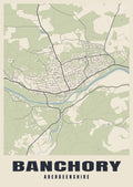 Street map poster of Banchory, Aberdeenshire