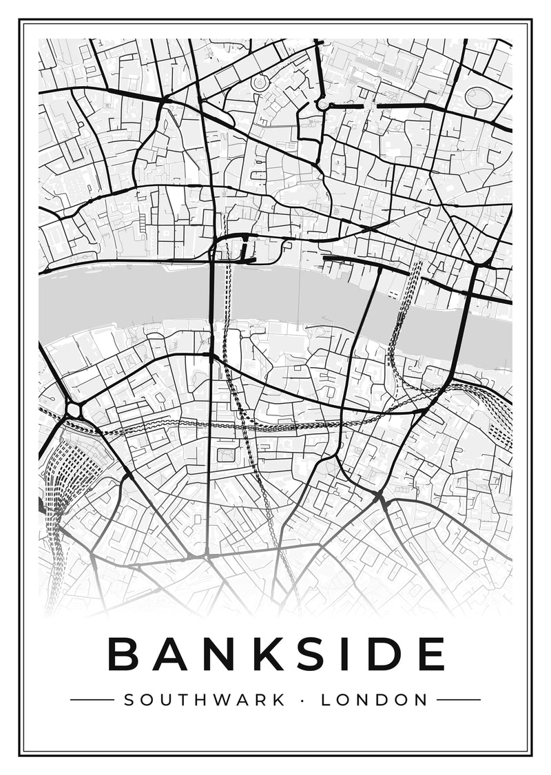Bankside Street Map Poster