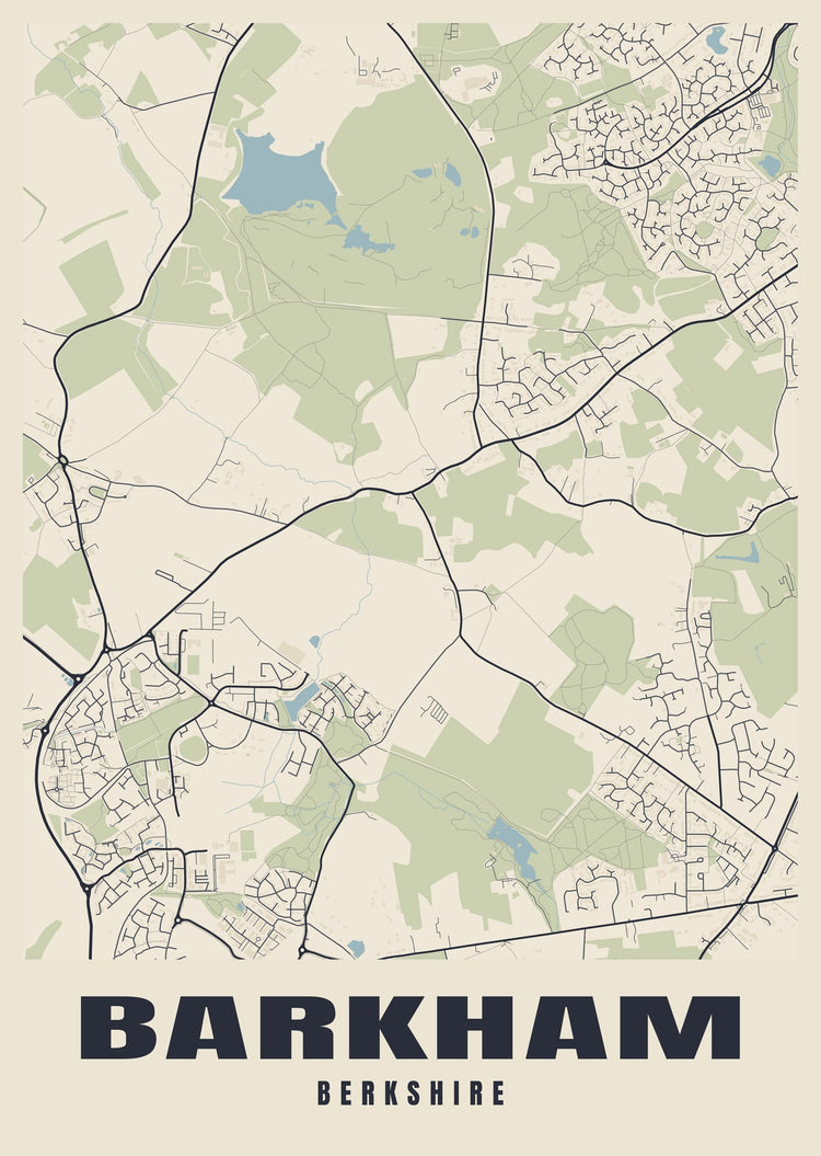 Barkham Street Map Poster
