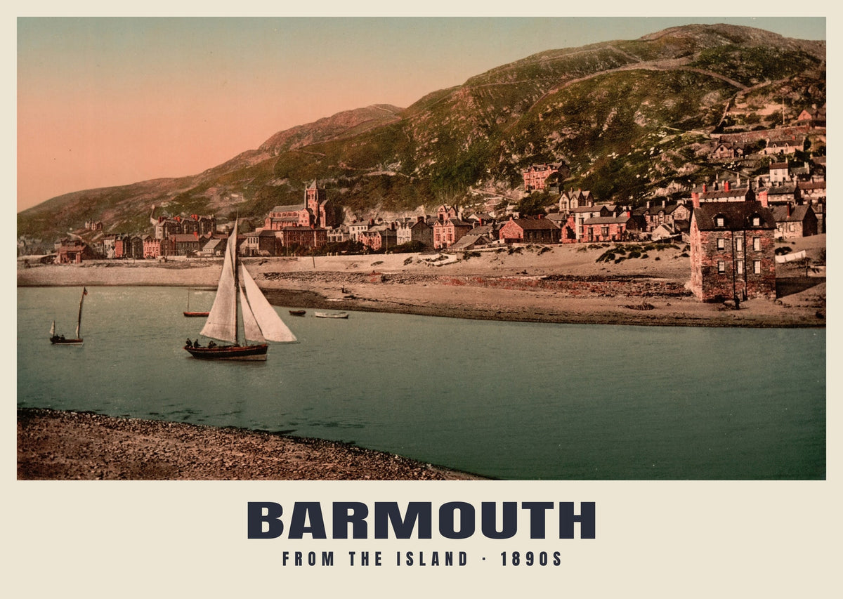 From the Island, Barmouth, 1890s heritage photograph