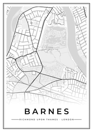 Barnes Street Map Poster