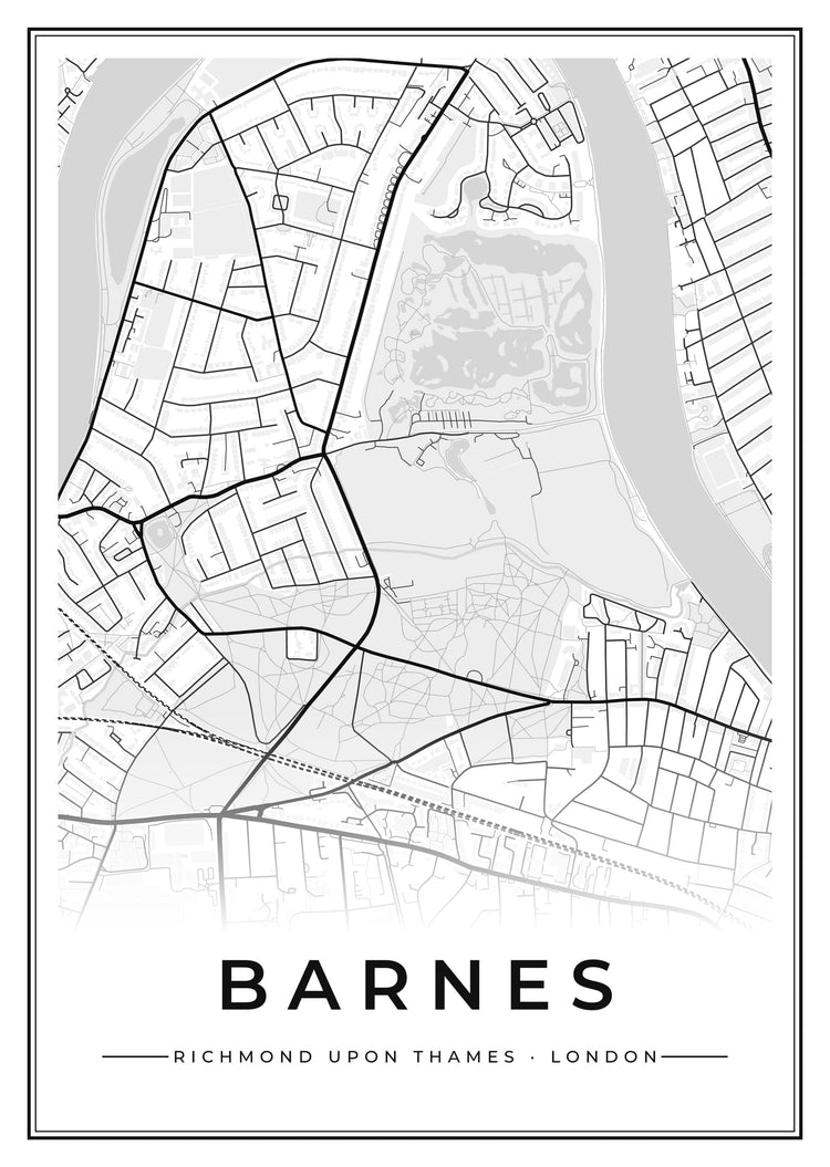 Barnes Street Map Poster