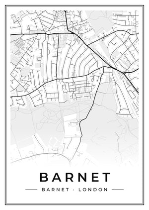 Barnet Street Map Poster